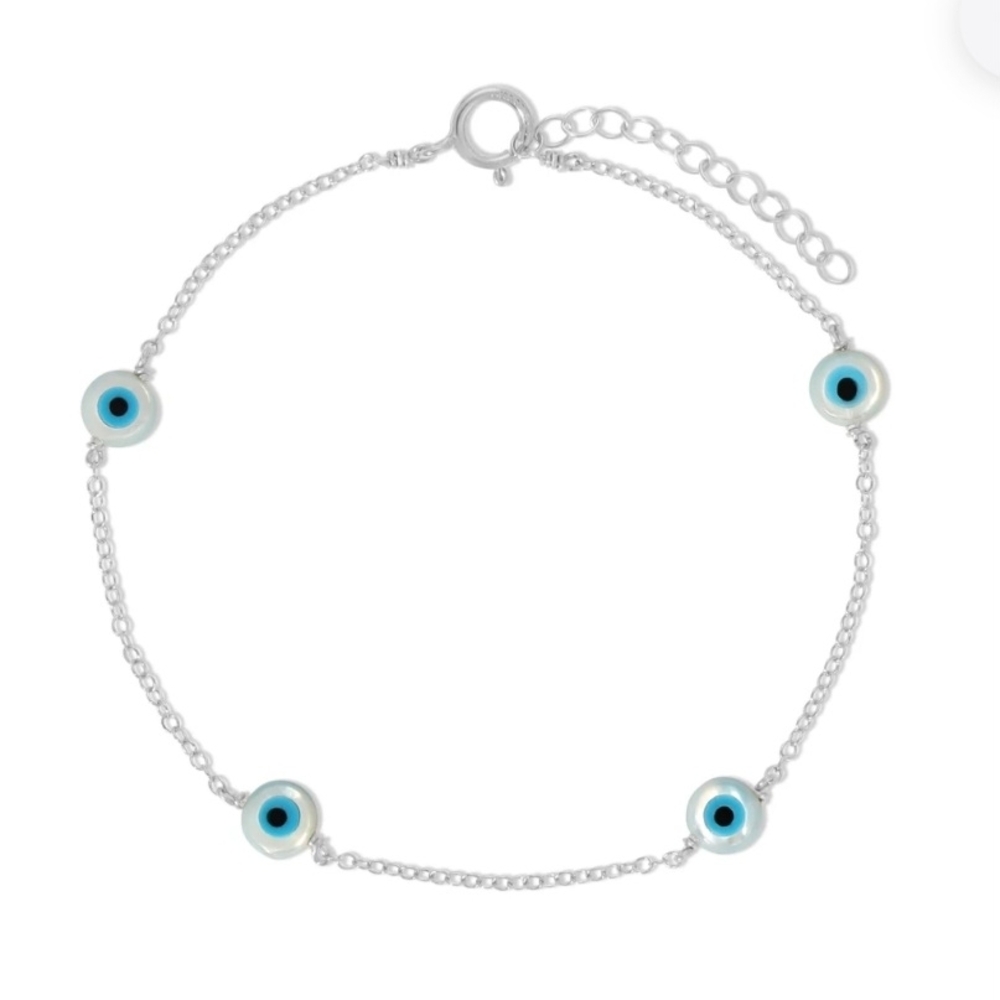 Silver Evil Eye Bracelet